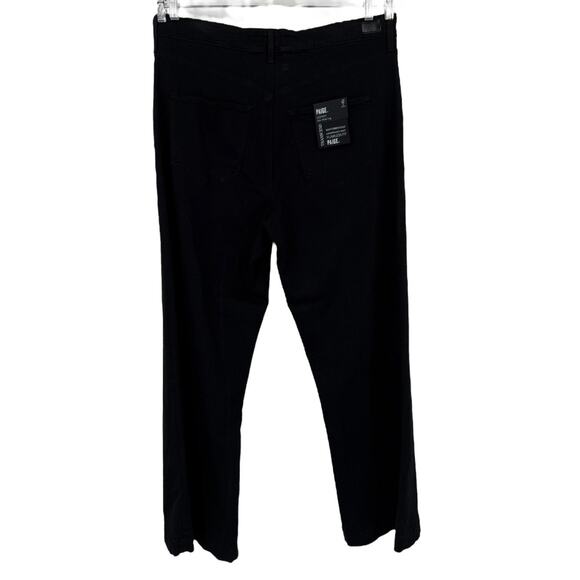 Paige Leenah High Waist Wide Leg Jeans black size 16W - Picture 4 of 7